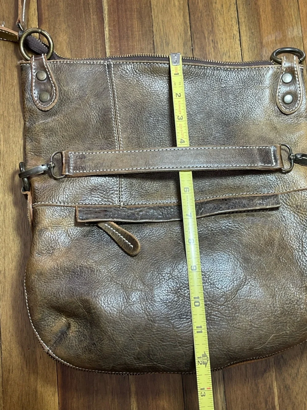 Bed Stu Tahiti fold over brown leather bag - Picture 6 of 13